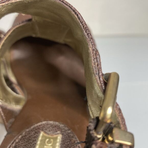 BANANA REPUBLIC Wood & Leather Chunky Heels - Picture 2 of 13